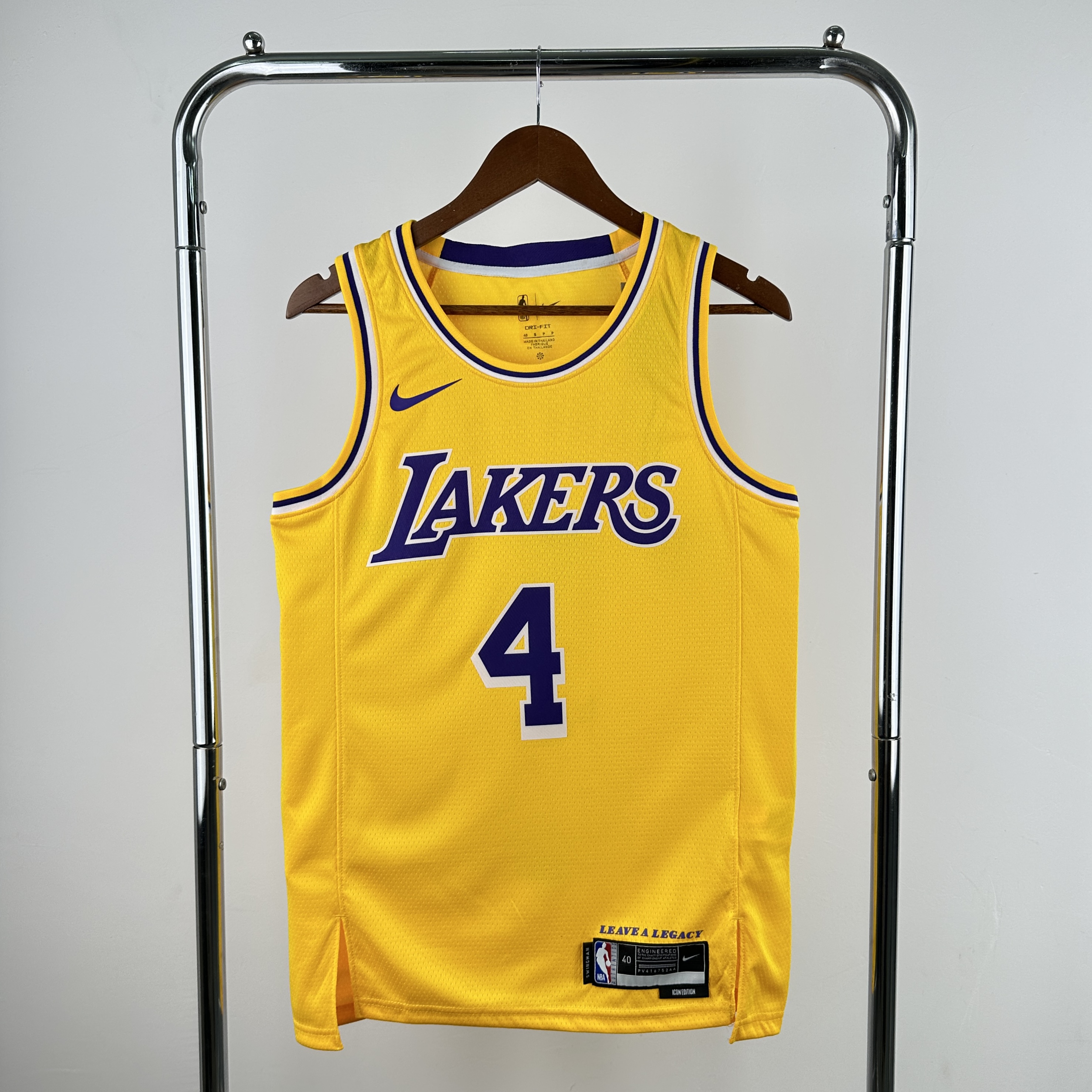 Men Los Angeles Lakers #4 Knecht Yellow Season Nike 2025 NBA Jersey->youth nba jersey->Youth Jersey